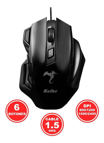 Mouse gamer Kolke Dragon Series Gaming KMG-100 negro