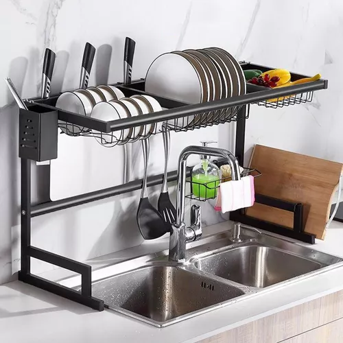 Escurridor de trastes ajustable para cocina ancho de 85cm a 100cm, altura  52cm