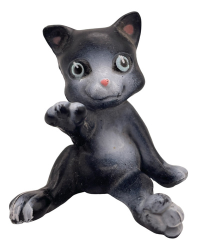 Figura De Gatito Negro De Barbie Gato Accesorio Original (Usado)