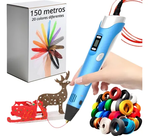 Lapiz 3d Impresora Lapicera Base 3d Lcd + 150 Mts Filamentos