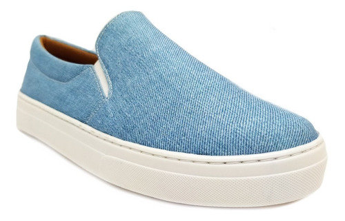 Tênis Feminino Slip On Jeans Numeraçao Especial Confortavel