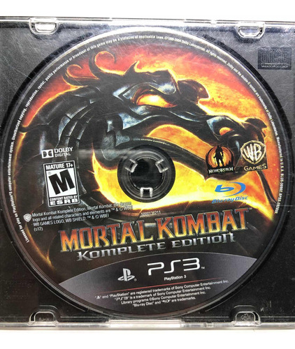 Mortal Kombat Komplete Edition Ps3