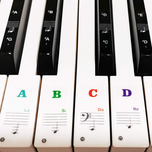 Set Calcomanías De Guía De Piano Multicolor Para