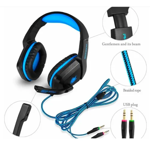 Auriculares Gamer C/ Cable Microfono Para Joystick De Play 4