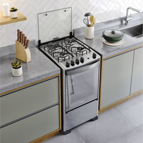 Fogão Dako Magister Inox Style A Gás 4 Boca Mesa Inox-bivolt