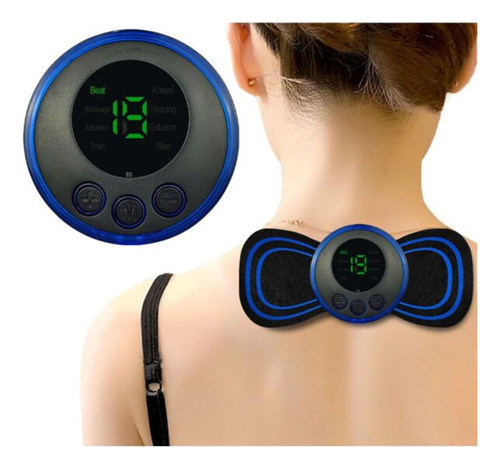 Massageador Portátil Recarregável Dor Pernas Pescoço Coluna Cor Preto 110v/220v