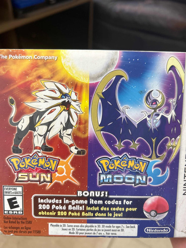 Pokémon Sun And Mono (en Caja)
