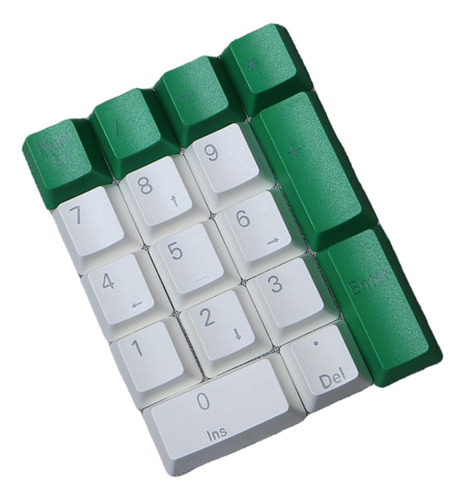 Teclado Mecánico Diseño De 17 Clave Para Oem Verde Blanco