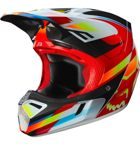 Imagen 2 de 6 de Casco Motocross Fox V3 Motif #21768-080