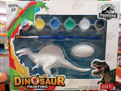 Kit Dinosaurio  De Pvc Para Pintar Regalo Para Niños Diy