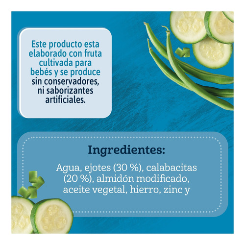 Papilla Gerber Etapa 2 Ejotes Calabacitas 12frascos 113g C/u