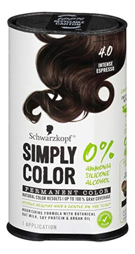 Schwarzkopf Tinte Permanente Para El Cabello Simply Color, 4