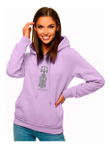 Hoddie Buzo Capota Mujer Carro Formula 1 Algodon