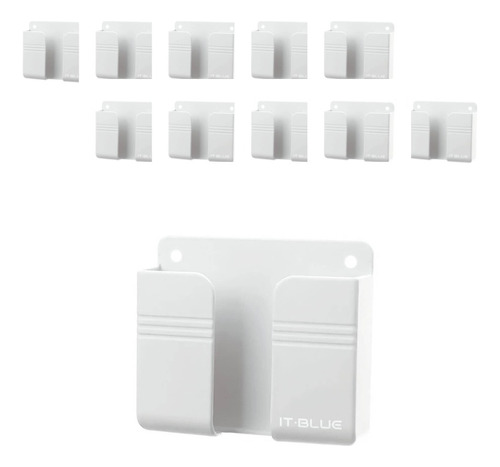 Kit 10 Suportes Multiuso Parede Celular Controle Plástico