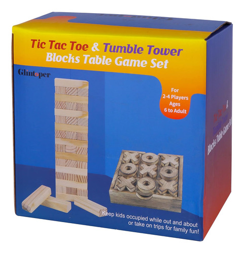 Glintoper Tic Tac Toe & Tumble Tower Blocks Juego De ...