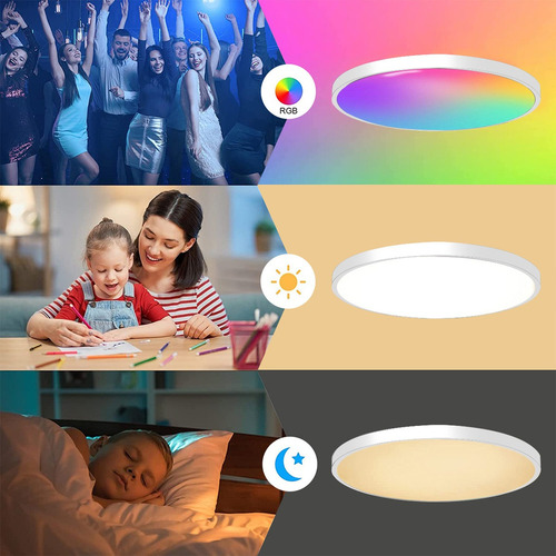 V Tuya Smart App Rgb Led Luz De Teto Para Sala De Estar