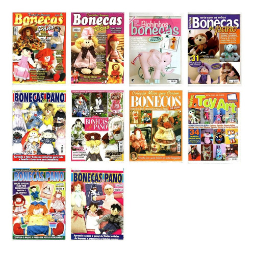 Kit 10 Revistas Bonecas De Pano Toy Art Variadas Lote 2