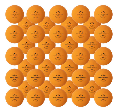 Pro Spin Pelotas De Ping Pong 3 Estrellas Naranja 40+ Pelo