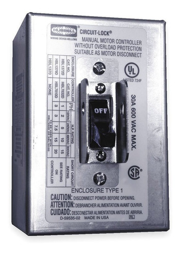 Interruptor Motor Manual 30 600 V Ac 2p