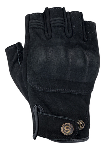 Guantes De Piel Para Moto Con Medio Dedo, Retro, Para Hombre