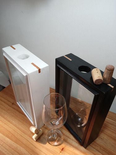 Cuadro Porta Corchos Vinos Decorativo 20x30 Cm Blanco Blanco