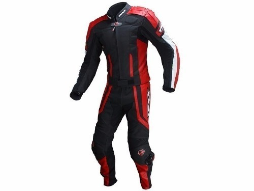 Macacão Motociclista Texx Sniper 2 Peça Couro 4xl Vermelho