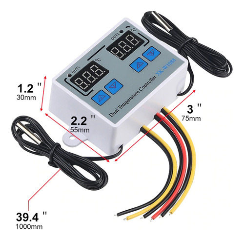 Controle De Temperatura Digital Duplo Xk-w1088 Ac110-220v, P