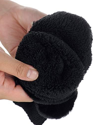 C.c Guantes De Manoplas Convertibles Con Forro De Sherpa Sin
