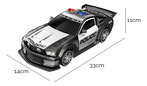 Nuevo Rc Police Drift Car 1/12, 2.4 Ghz, 3 Baterías,