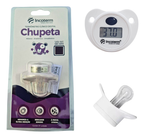 Chupeta Baby Confort Com Termômetro Clínico Digital incoterm