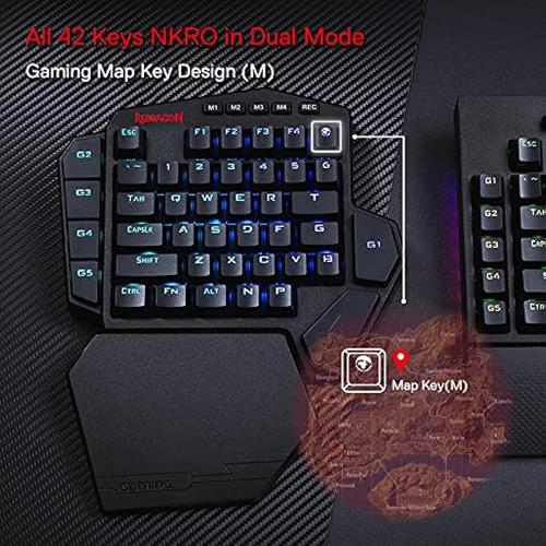 Teclado Mecánico Inalámbrico Con Una Sola Mano Redragon .