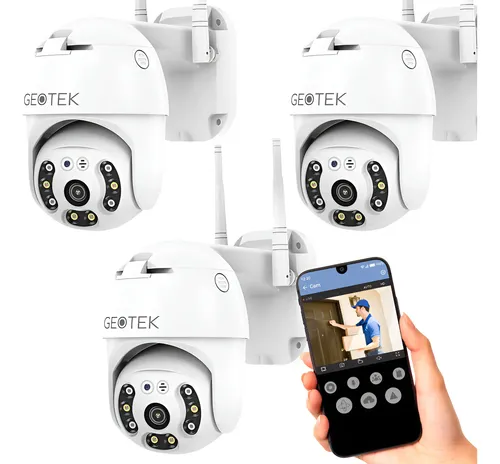 Kit 3 Camaras Seguridad Ip Wifi Exterior Full Hd Domo Noctur