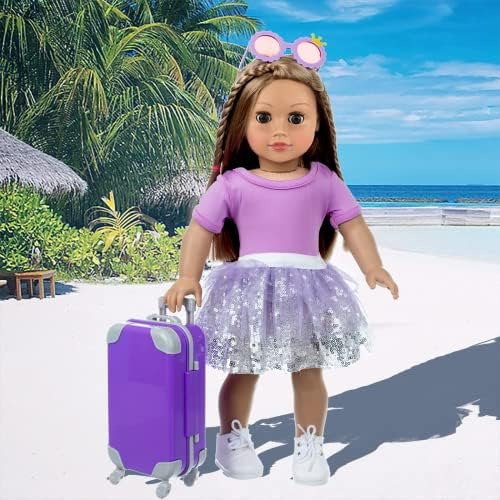 Zntwei Juego De Maleta De Viaje Para Muñeca Americana De 18