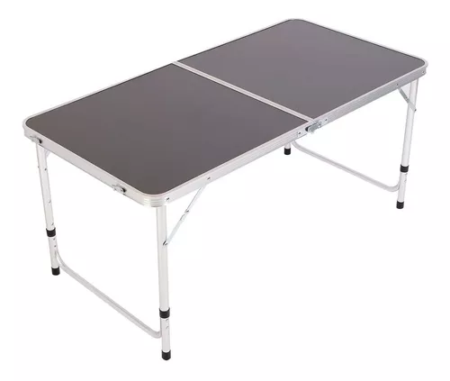 Mesa Plegable Camping Jardin 120 Cm Valija Altura Regulable