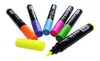 Marcadores Trabi Big Brush X 6 Colores Neon Punta Pincel