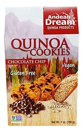 Andino Sueño Quinua Galletas Con Trozos De Chocolate, 7 Onza
