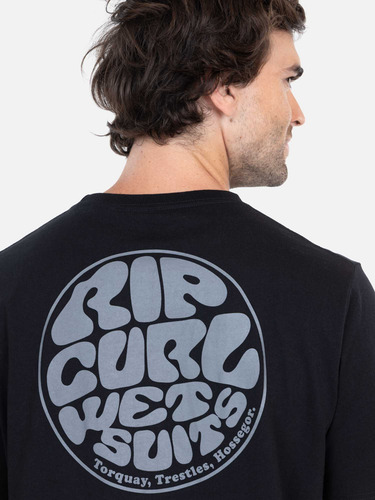 Polera Mc Wetsuits Rc Negro Hombre Rip Curl