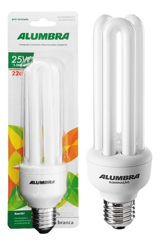 Lâmpada Fluorescente Compacta 25w 3u E27 220v Branco Frio Cor da luz Branco-frio