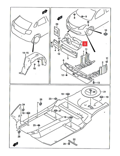 Sop Interior Careta (sup-central)  Suzuki Baleno 2020- Glx