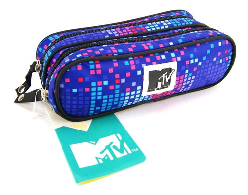 Estojo Escolar Mtv Colors Duplo Ref 48767 Dmw