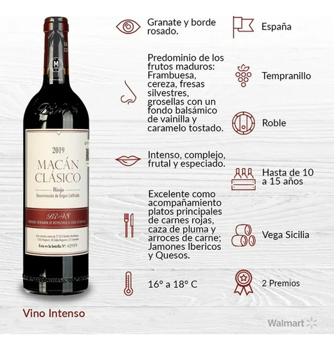 Pack De 12 Vino Tinto Macan Clasico 750ml España
