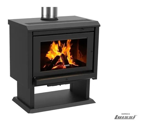 Estufa Calefactor A Leña Bosca Gold 450 Negra 12.5 Kw