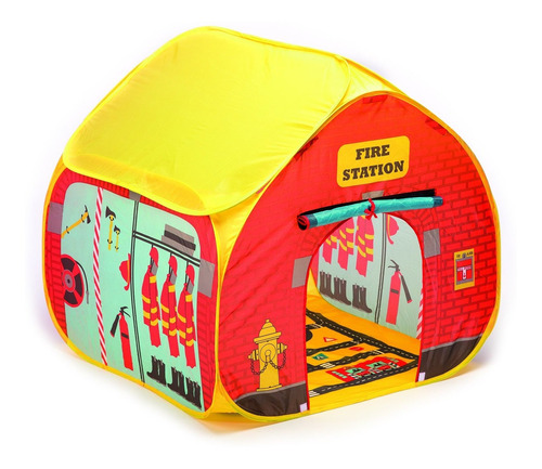 Fun2give Pop-it-up Firestation Tent With Streetmap Playmat P