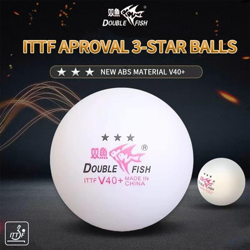 Pelotas De Ping Pong Blancas Ittf 3 Estrellas 40 Abs Blanco