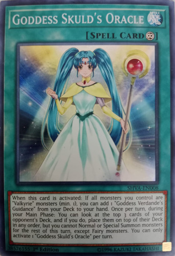 Yugioh! Goddess Skuld's Oracle Shva-en008 1st Edition Super