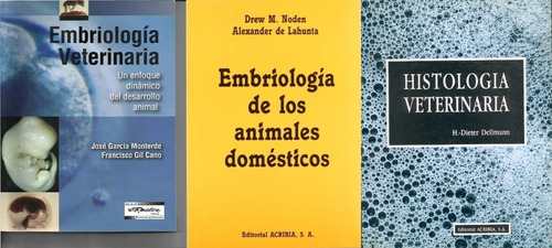 Dellmann Histologia + Noden Embriologia Veterinaria Combo