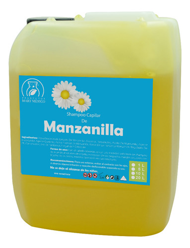 Shampoo Capilar De Manzanilla 10 Litros
