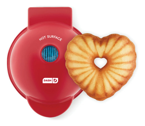 Mini Maquina Para Hacer Donas Pastel Dash Corazon 10.56cm Color Rojo