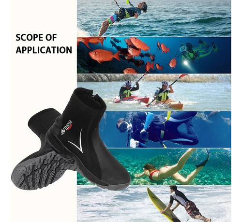 Botas De Buceo Para Hombre, Traje De Neopreno, Cierre