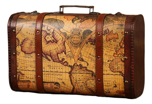 // Maleta Vintage Con Asa, Cofre Decorativo, Maletas